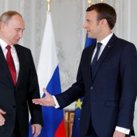 Vladimir Putin and Emmanuel Macron