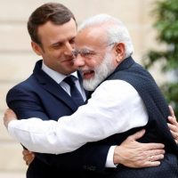 Emmanuel Macron and Narendra Modi