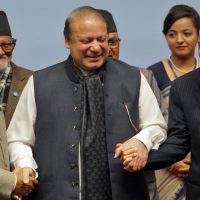 Nawaz Sharif with Narendra Modi