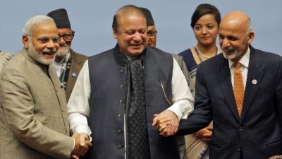 Nawaz Sharif with Narendra Modi