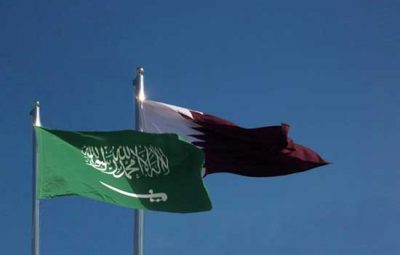 Saudi Qatar Flags