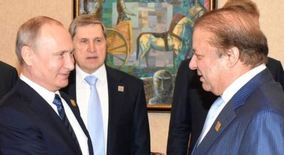 Vladimir Putin and Nawaz Sharif