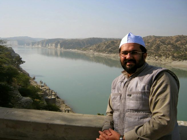  Dr. Ali Abbas Shah at the bank of Indus river in Makhad