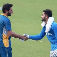 Afridi and Virat Kohli