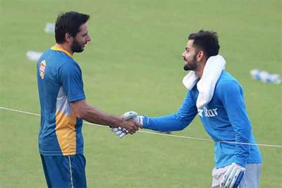 Afridi and Virat Kohli