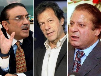 Asif Ali Zardari, Imran Khan and Nawaz Sharif