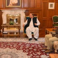 Shahid Khaqan Abbasi-Nawaz Sharif Meeting