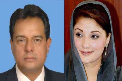 Captain Mohammad Safdar and Maryam Nawaz