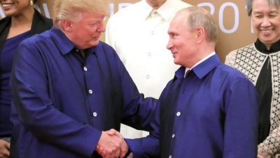 Donald Trump and Vladimir Putin 