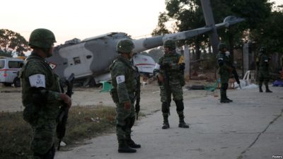 Mexico Military - Helicopter Falling