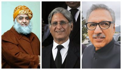 Maulana Fazlur Rahman, Aitzaz Ahsan, Arif Alvi