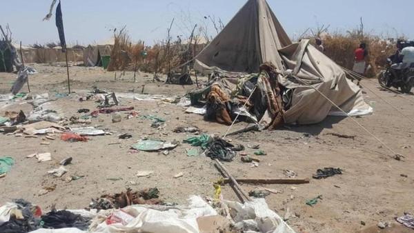 حوثی باغیوں نے پناہ گزین کیمپ پر قیامت ڈھا دی، درجنوں شہری ہلاک اور زخمی