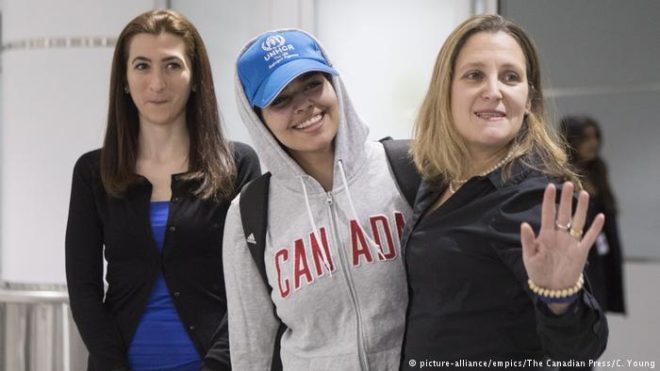 بہت بہادر نئی کینیڈین : سعودی پناہ گزین رہف کینیڈا پہنچ گئیں