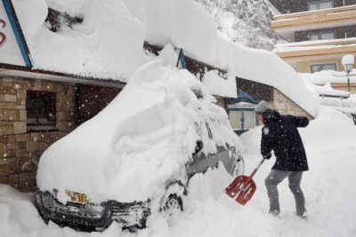 Snowfall in Europe