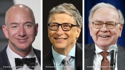 Jeff Bezos, Bill Gates and Warren Buffett