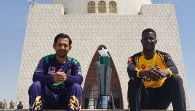 Sarfraz Ahmed and Darren Sammy