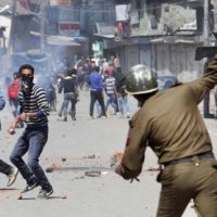 Kashmir Curfew Protest Indian Force