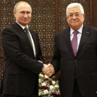 Vladimir Putin and Mahmoud Abbas