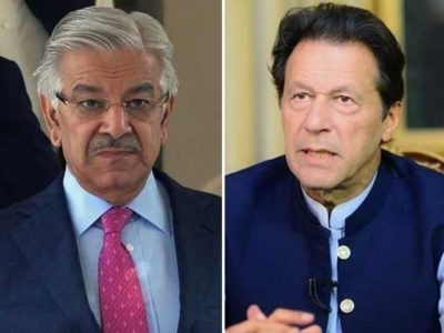 Khawaja Asif and Imran Khan